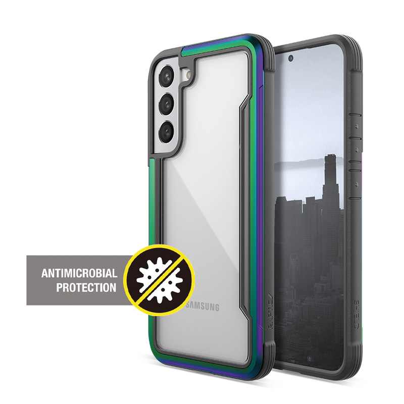 X-Doria Raptic Shield Pro vāciņš ierīcei Samsung Galaxy S22+ 5G, ar pretmikrobu aizsardzību, zaigojošs