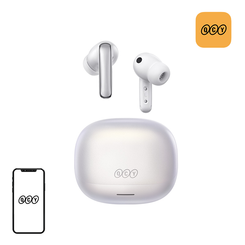 QCY Melobuds N65 bezvadu ieaušamās austiņas, baltas