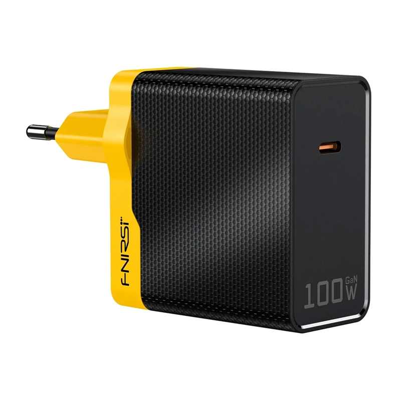 FNIRSI 100 W GaN USB-C barošanas adapteris ar ES spraudni