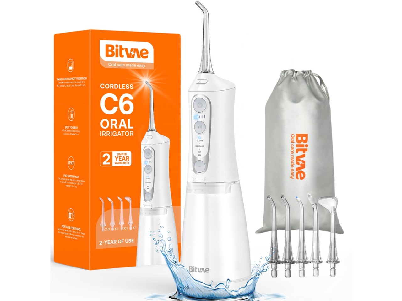Bitvae C6 mutes irigators, balts