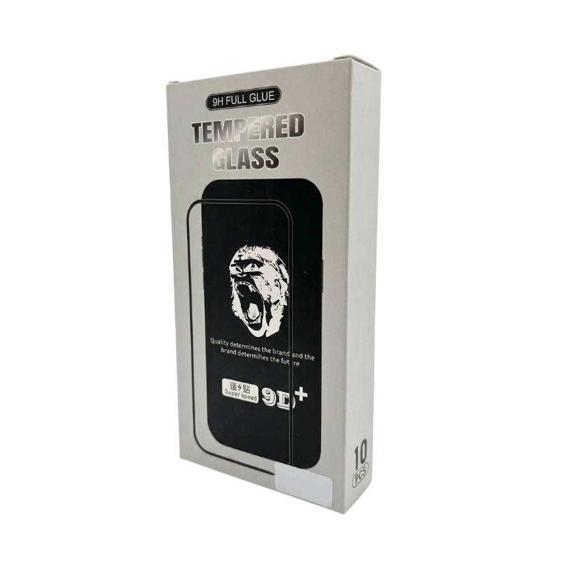 9D Gorilla rūdītais aizsargstikls Apple iPhone 15 Pro Max, melns (10 gab. komplekts)