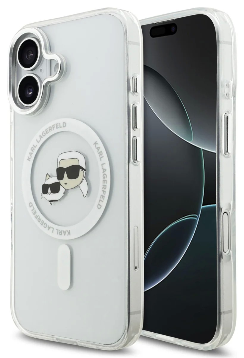 Karl Lagerfeld IML K&CH Heads Metal Frame MagSafe vāciņš Apple iPhone 17