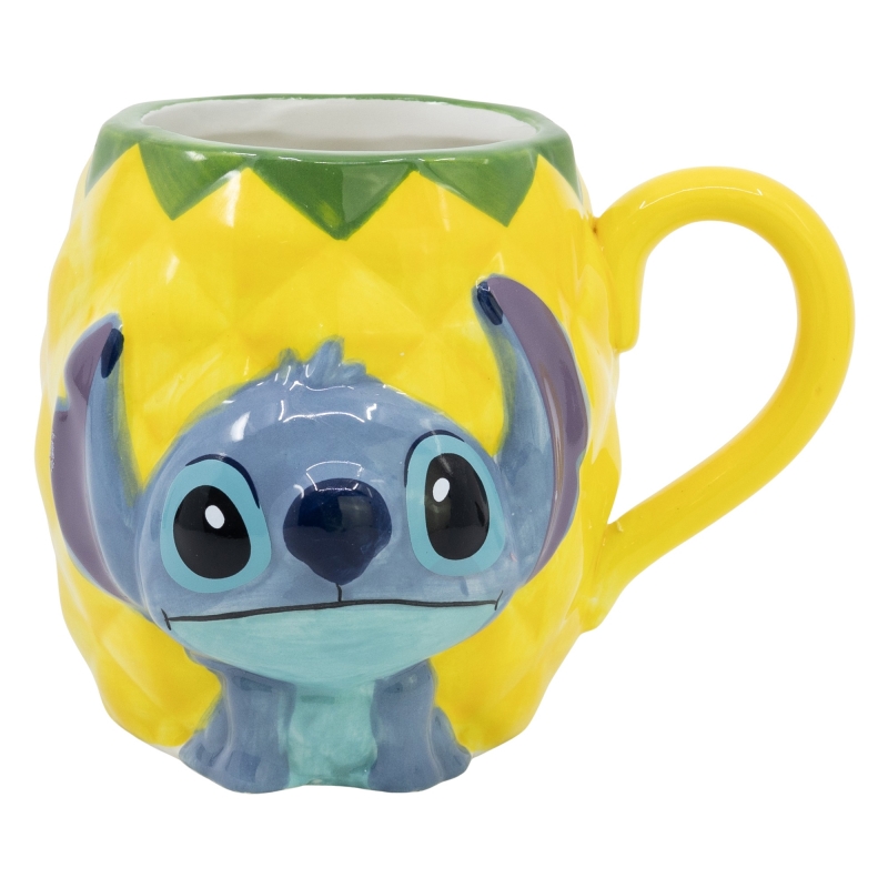Disney Stitch Pineapple 3D keramikas krūze dāvanu kastē, 325 ml