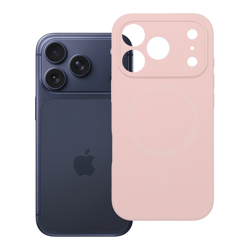 Viedtālruņa apvalks silikona 2 mm iPhone 17 Pro smilšrozā krāsā