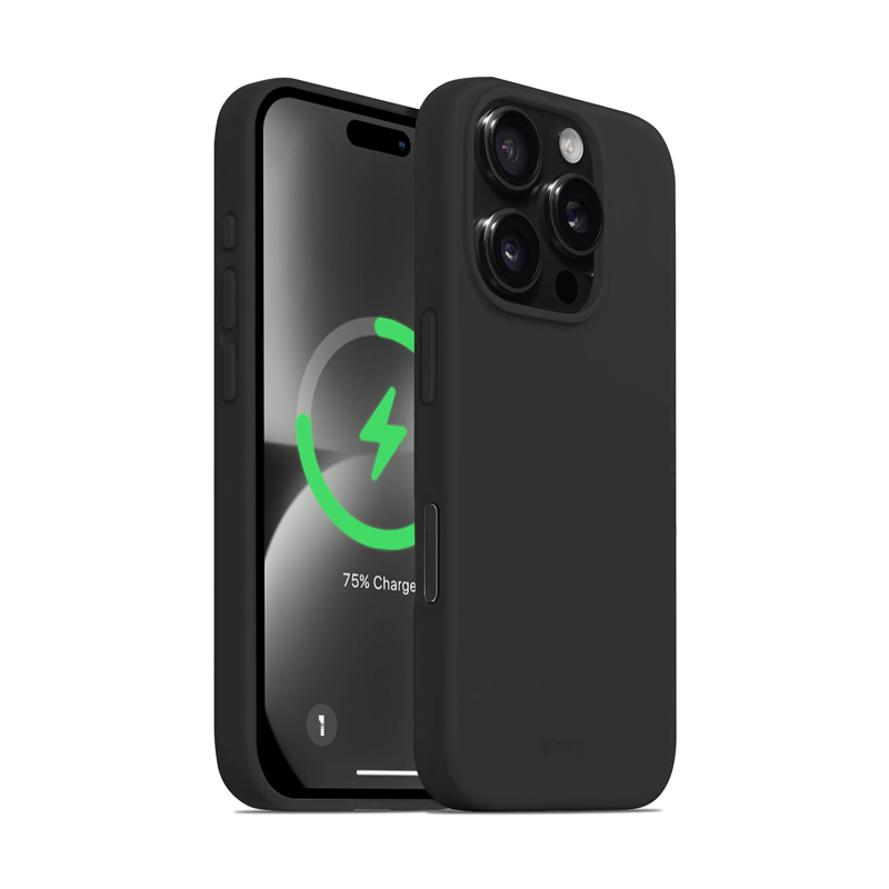 Crong Color Cover Magnetic MagSafe vāciņš ierīcei iPhone 16 Pro, melns