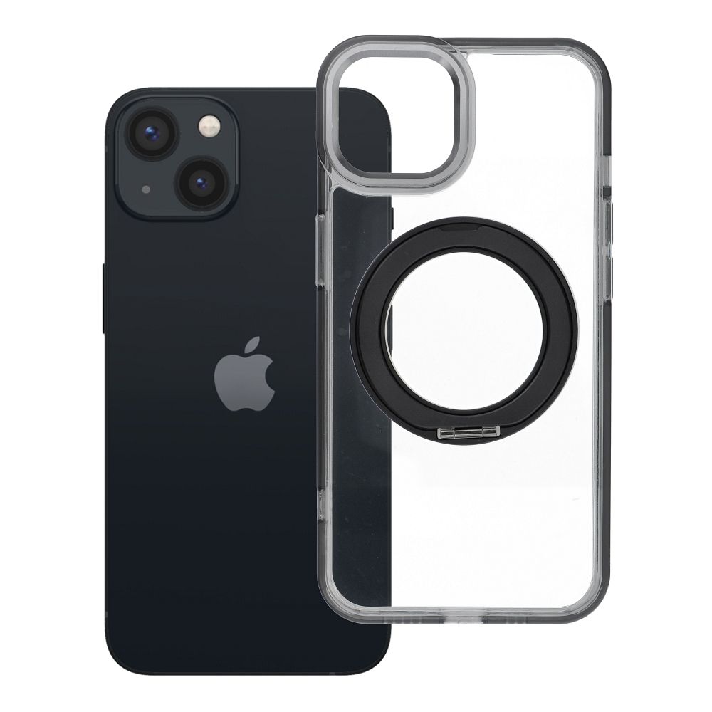 Case for iPhone 13 Frame Circle Stand compatible with MagSafe black