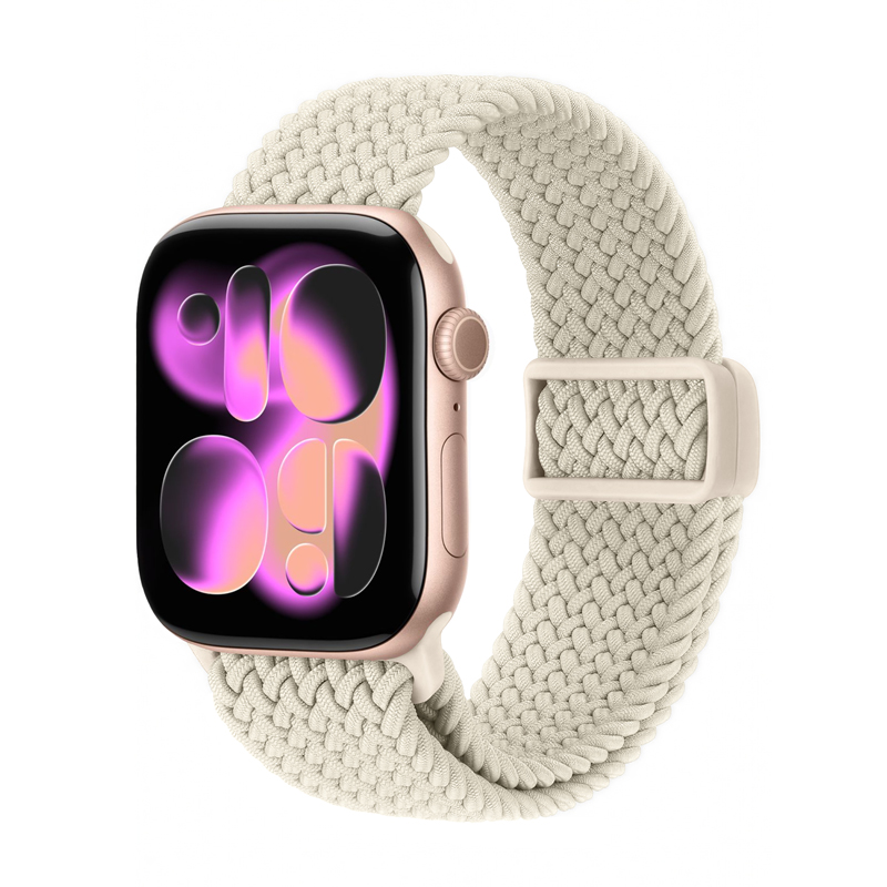 Crong Wave Band pīta Apple Watch siksniņa, 38/40/41/42 mm, bēša
