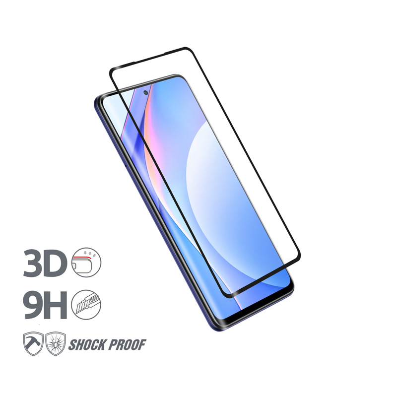 Crong 3D Armor Glass Full Glue 9H rūdīta stikla ekrāna aizsargs Xiaomi Mi 10T Lite