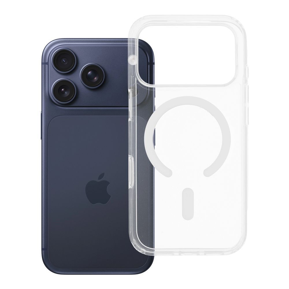 Clear Mag Cover Elite STR maciņš modelim iPhone 17 Pro / 18 Pro, saderīgs ar MagSafe, no nedzeltējoša materiāla, ar Camera Control pogu – caurspīdīgs
