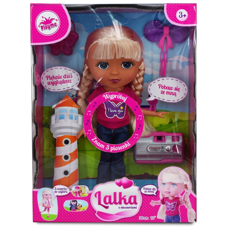 Playme Explorer lelle ar piederumiem, 30 cm