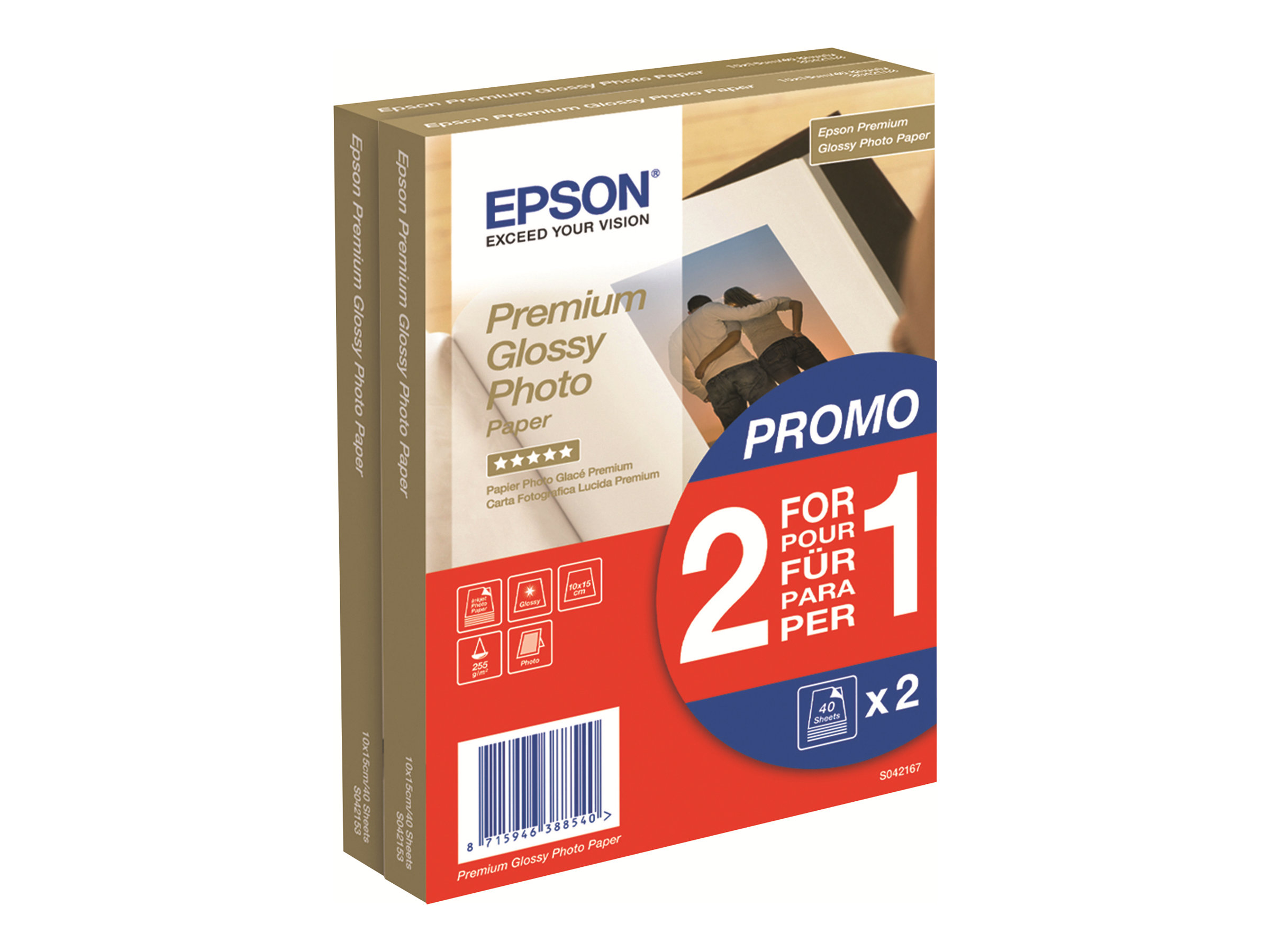 Epson Premium Glossy Photo Paper, 100x150 mm, 80 loksnes, 255 g/m2