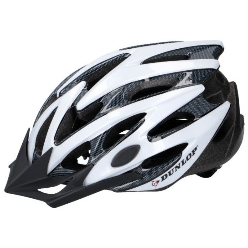 Dunlop MTB velosipēda ķivere, balta / melna