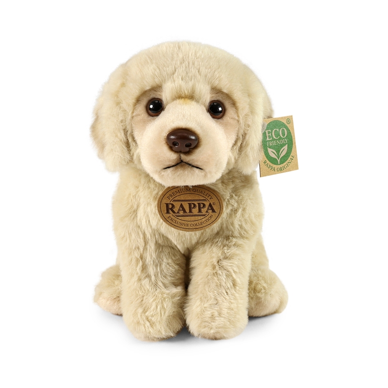 Rappa Soft Collection videi draudzīga reālistiska sēdoša labradora retrīvera plīša rotaļlieta, 23 cm