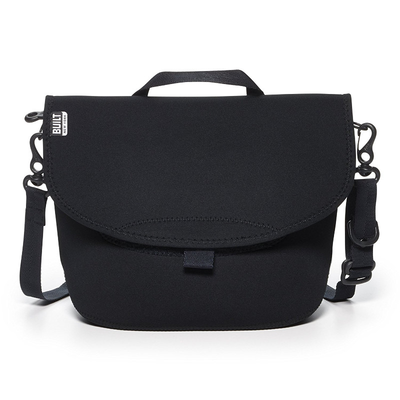 BUILT Bike Messenger insulated lunch bag with bicycle attachment, black