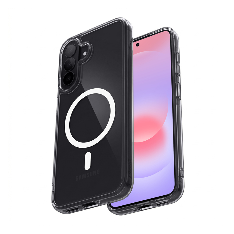 Crong Hybrid Clear Magnetic MagSafe vāciņš ierīcei Samsung Galaxy A37 / A36, caurspīdīgs