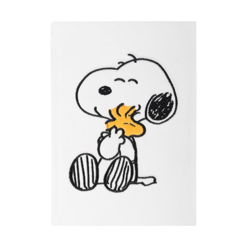 Snoopy Lazy Days A5 piezīmju grāmatiņa ar plīša vāku