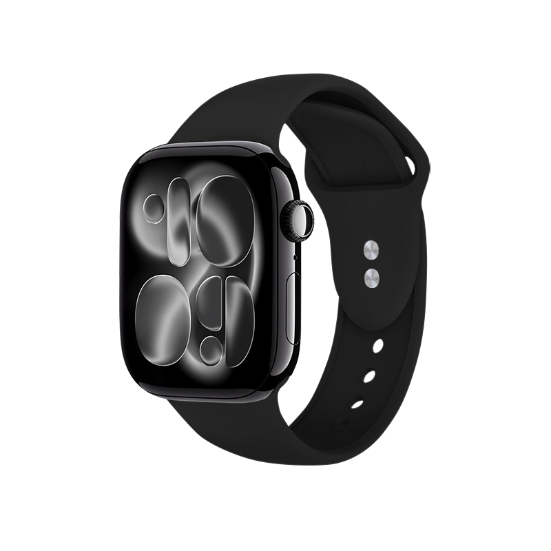 Crong Liquid siksniņa Apple Watch 38 / 40 / 41 / 42 mm, melna