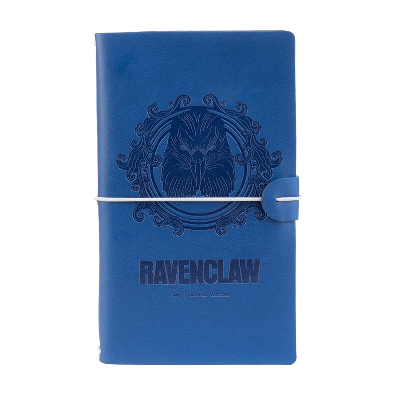 Harry Potter Ravenclaw ceļojumu piezīmju grāmatiņa ar mākslīgās ādas vāku, 12 × 19.5 cm, zila