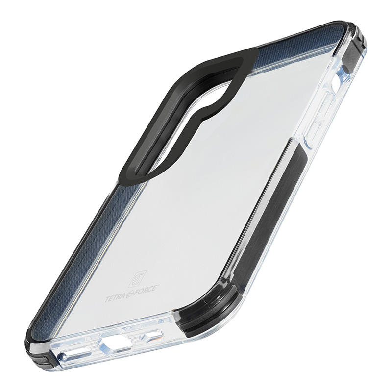 Cellularline Tetra Force Strong Guard vāciņš ierīcei Samsung Galaxy S24+, ar Microban pretmikrobu aizsardzību, caurspīdīgs