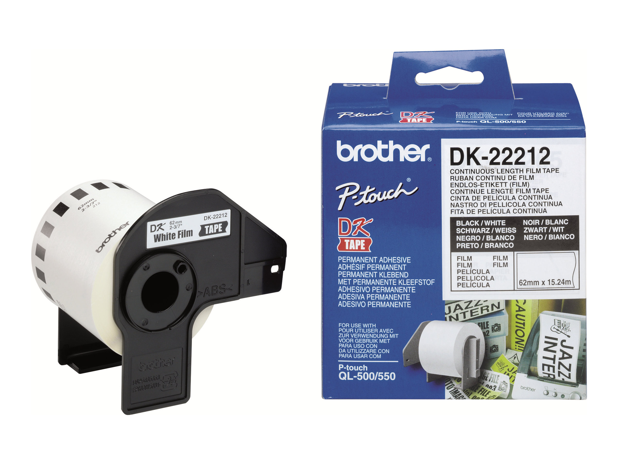 Brother DK22212 nepārtrauktā etiķešu lente, plēves