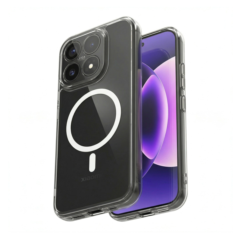 Crong Hybrid Clear Magnetic MagSafe vāciņš ierīcei Xiaomi 17, caurspīdīgs