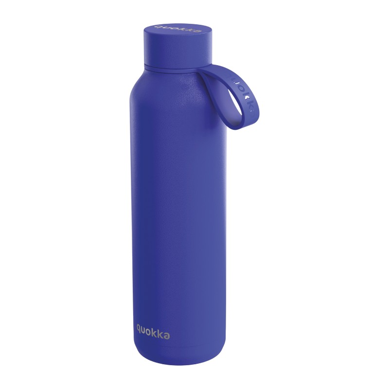Quokka Solid With Strap nerūsējošā tērauda termopudele ar siksniņu, 630 ml, Krēslas zila
