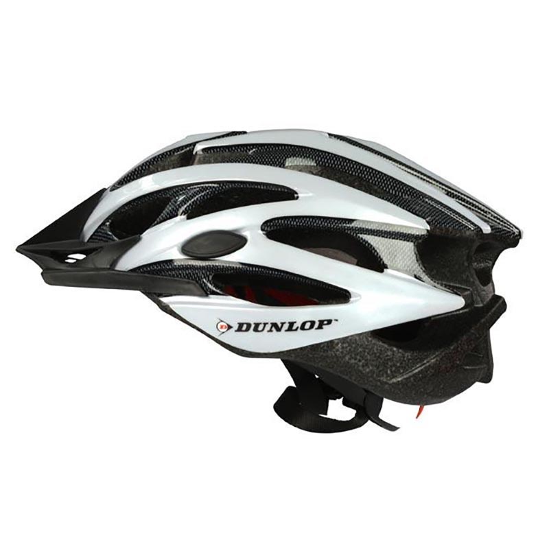 Dunlop MTB velosipēda ķivere, L izmērs, balta / melna