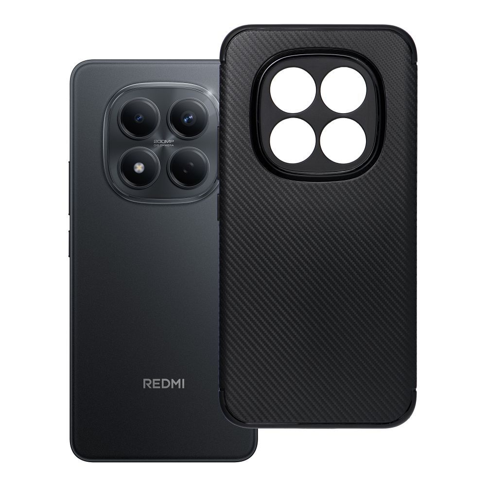 Maciņš for Xiaomi Redmi Note 15 PRO PLUS 5G Carbon Premium melns