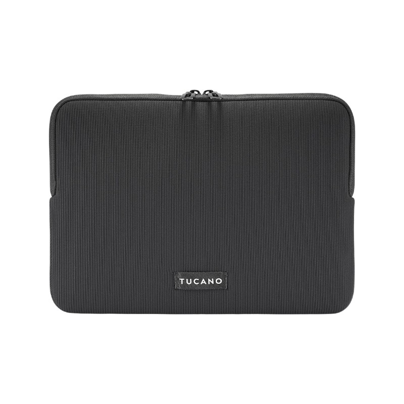 Tucano Colore2 neoprēna klēpjdatora apvalks 13 collu MacBook Air (M5/M4/M3/M2/M1, 2026–2018), 13 collu MacBook Pro un 12 collu klēpjdatoriem, melns