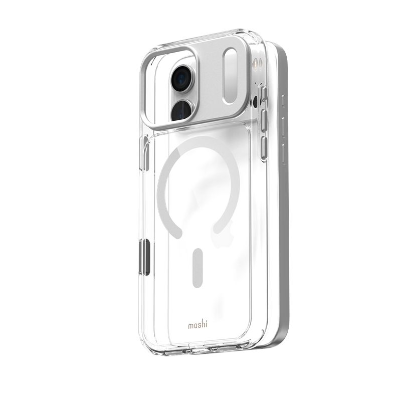 Moshi iGlaze MagSafe vāciņš ierīcei iPhone 17 Pro Max, “Luna Silver” krāsā