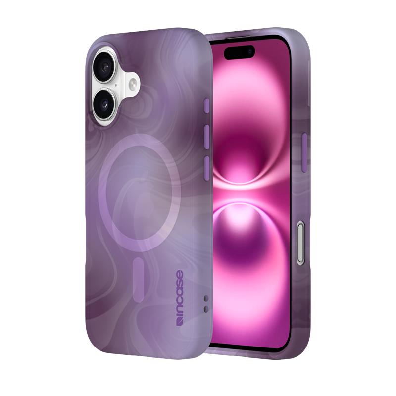 Incase Halo Case vāciņš ar MagSafe iPhone 16 tālrunim, Oil Slick Lilac krāsā