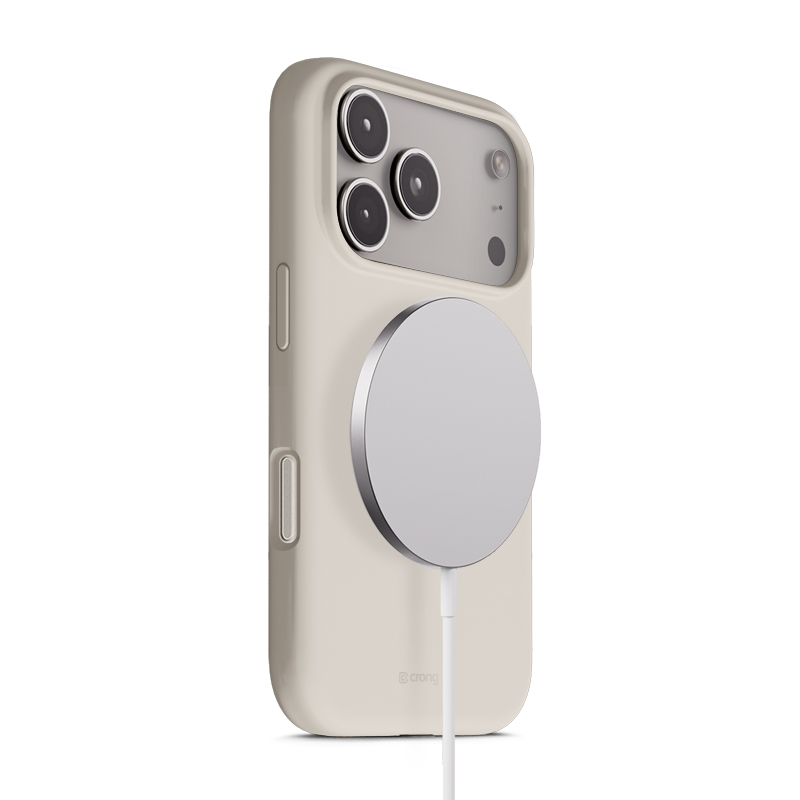 Crong Color Cover Magnetic MagSafe vāciņš ierīcei iPhone 17 Pro Max, akmens bēšs