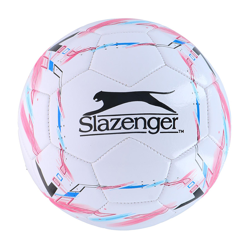 Slazenger football, size 5, White / Pink