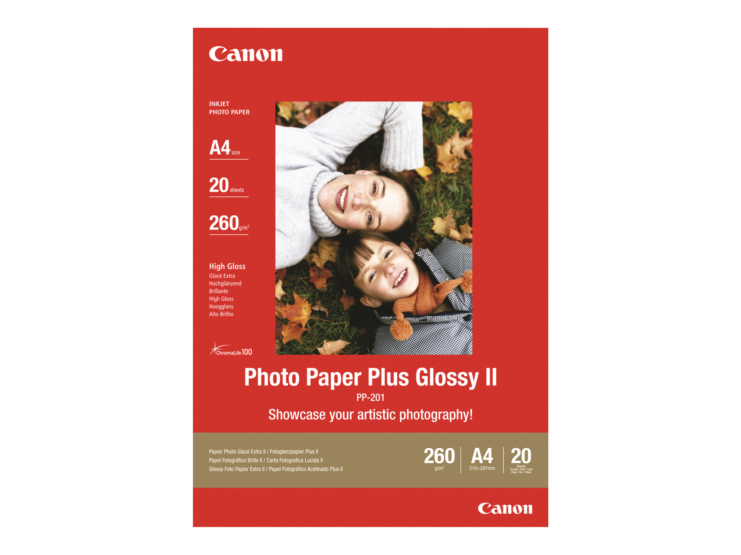 Canon PP-201 glancēts fotopapīrs, 5x7 in, 20 loksnes