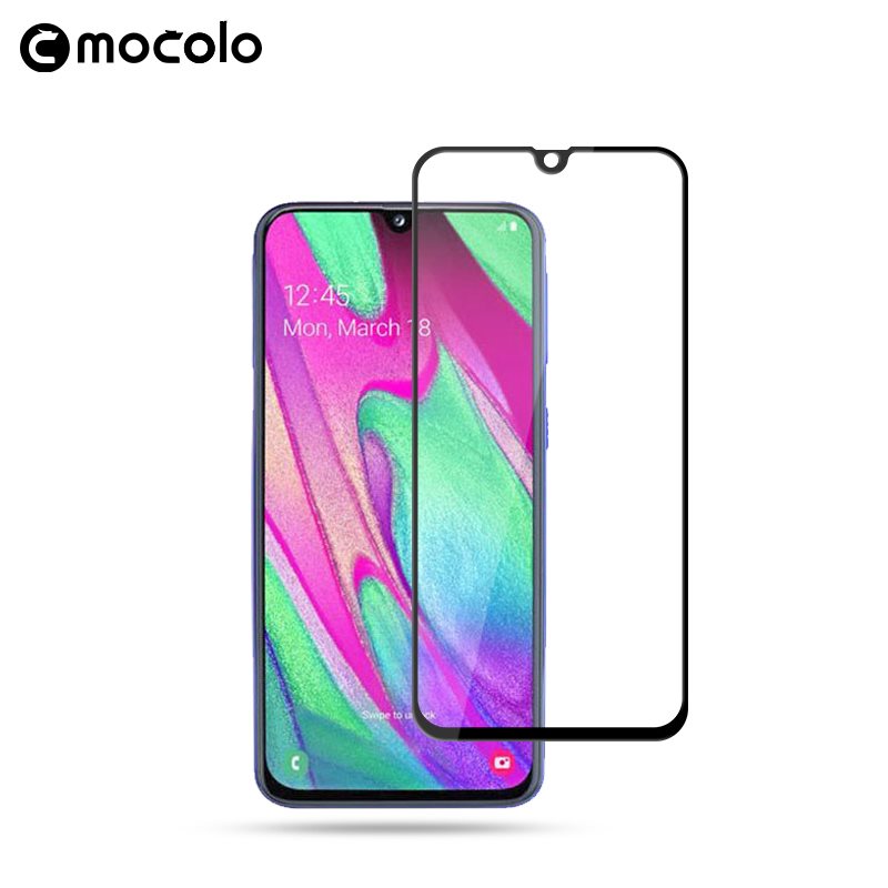 Mocolo 3D 9H Full Glue rūdīta stikla ekrāna aizsargs Samsung Galaxy A40, ar melnu rāmi