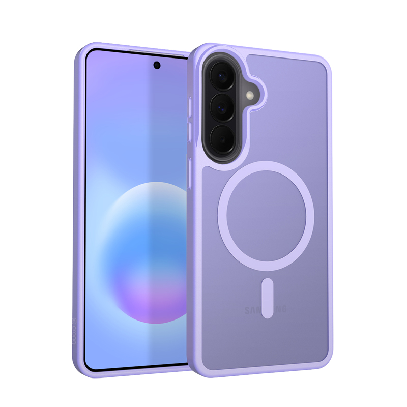 Crong Hybrid Matte Magnetic MagSafe vāciņš ierīcei Samsung Galaxy A57, lavandas krāsā