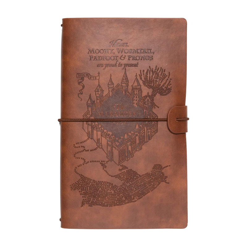 Harry Potter ādas ceļojumu piezīmju grāmata, 12 × 19,6 cm, brūna