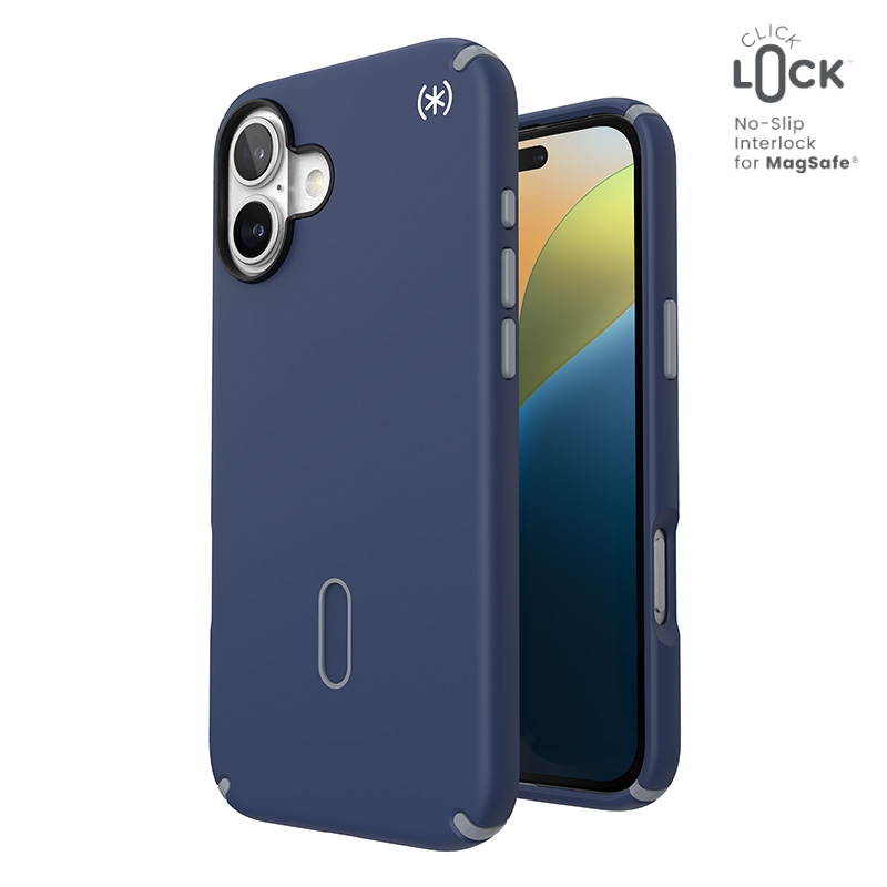 Speck Presidio2 Pro vāciņš ar MagSafe un ClickLock iPhone 16 Plus tālrunim, Coastal Blue/Dust Grey