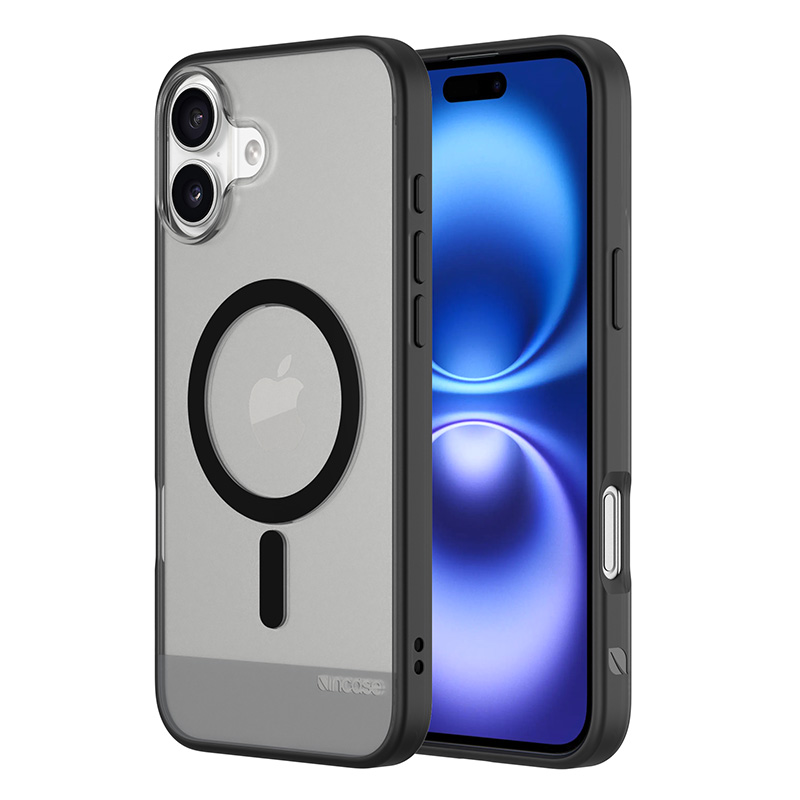 Incase Slim Case vāciņš ar MagSafe iPhone 16 Plus tālrunim, caurspīdīgs melnā krāsā