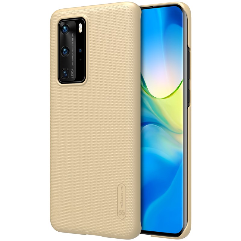 Nillkin Super Frosted Shield vāciņš ierīcei Huawei P40 Pro, zelta krāsā