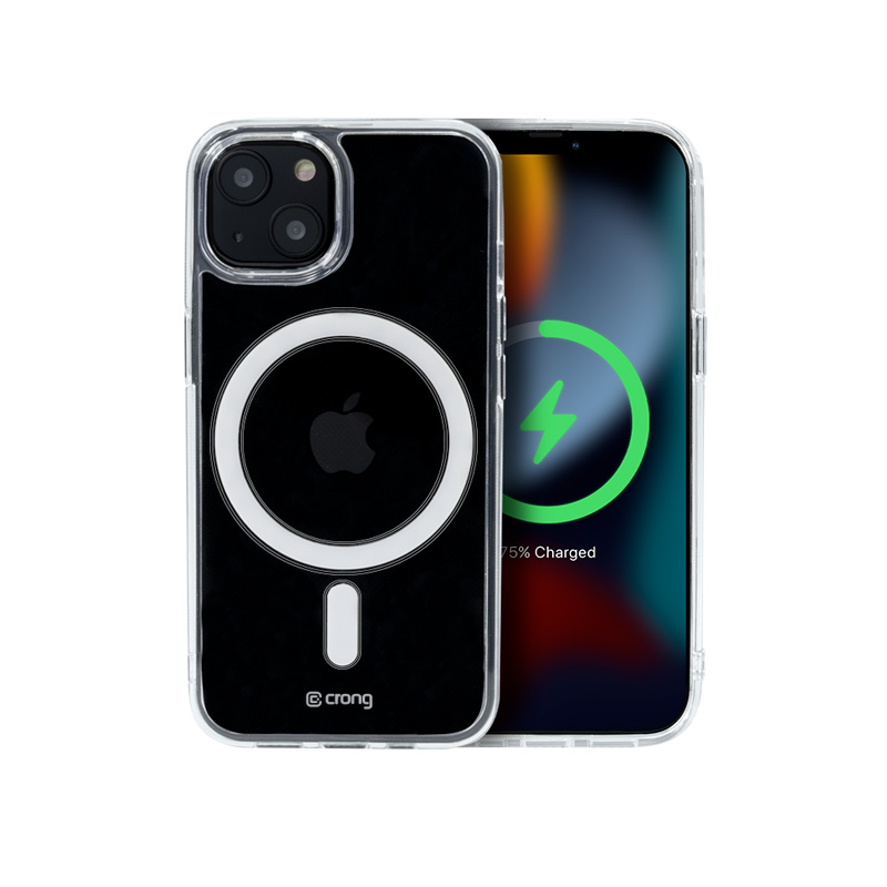 Crong Clear MAG Cover vāciņš ierīcei iPhone 13 Mini, saderīgs ar MagSafe, caurspīdīgs