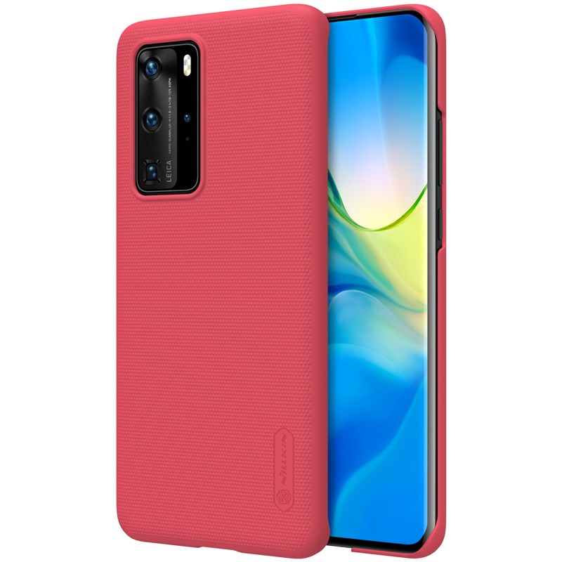 Nillkin Super Frosted Shield vāciņš ierīcei Huawei P40 Pro, spilgti sarkans
