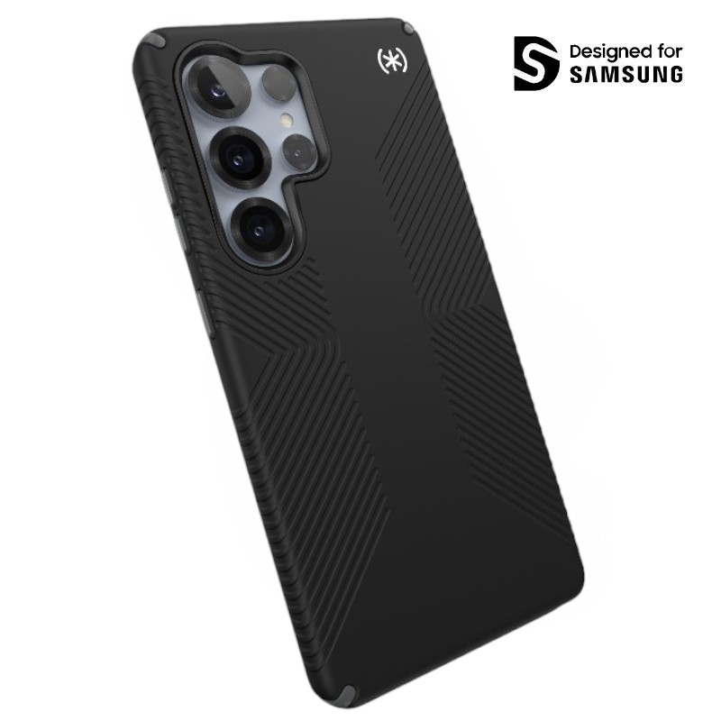 Speck Presidio2 Grip Magnet vāciņš ierīcei Samsung Galaxy S25 Ultra, melns / slānekļa pelēks