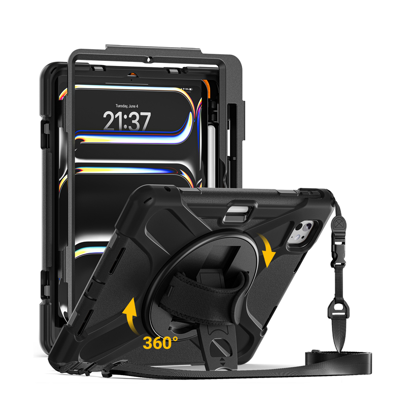 Crong Defender Plus – Rugged case iPad Pro 11" M5 (2025) / M4 (2024) (Black)