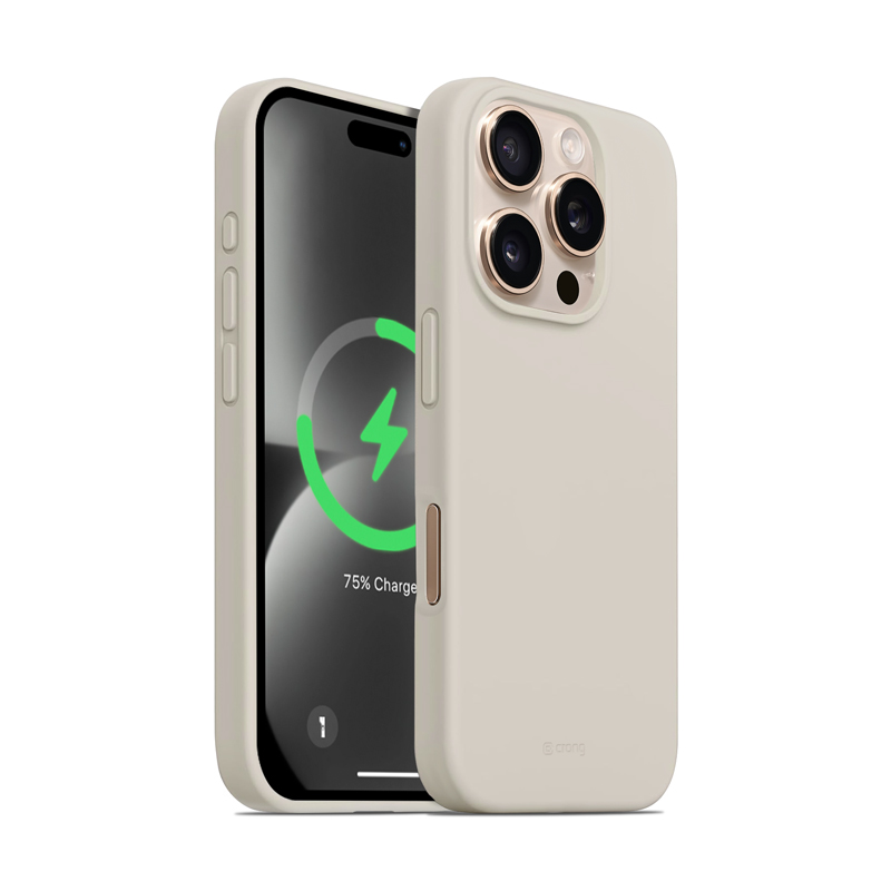 Crong Color Cover Magnetic MagSafe vāciņš ierīcei iPhone 16 Pro Max, akmens bēšs