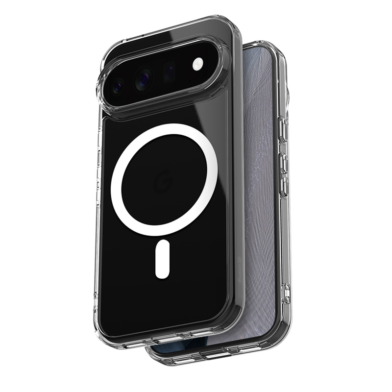 Crong Hybrid Clear Magnetic MagSafe aizsargvāciņš Google Pixel 11 Pro, caurspīdīgs