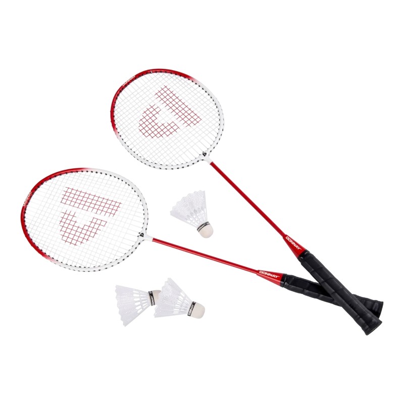 Donnay 6 daļu badmintona komplekts futrālī, sarkans