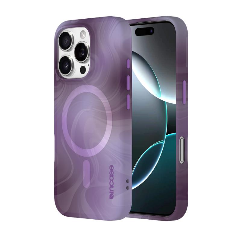 Incase Halo Case vāciņš ar MagSafe iPhone 16 Pro tālrunim, Oil Slick Lilac krāsā