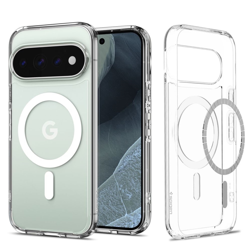 Spigen Ultra Hybrid Mag MagSafe aizsargvāciņš Google Pixel 11 Pro, caurspīdīgs / balts