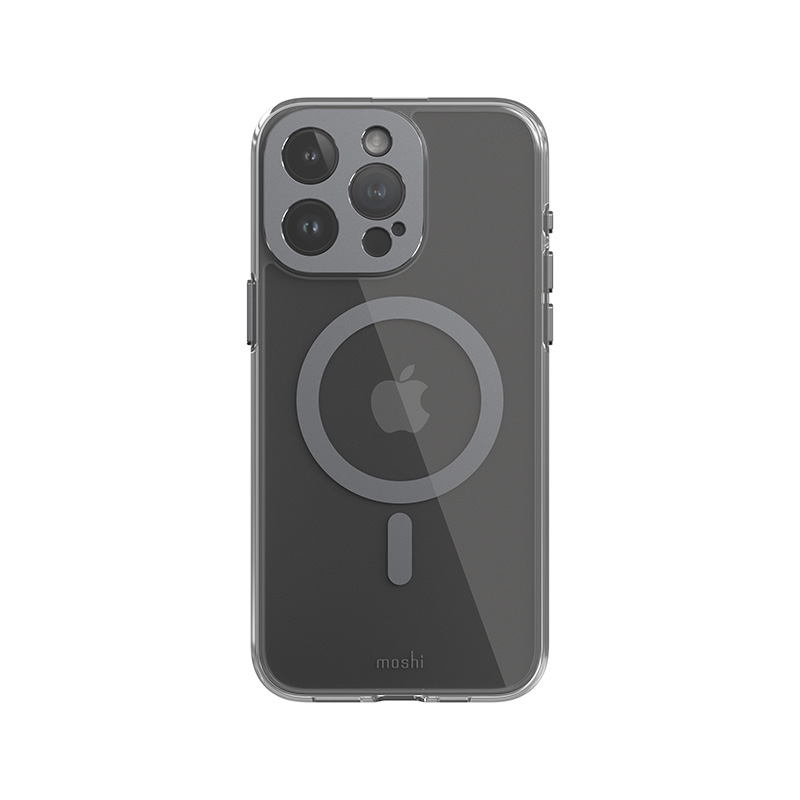 Moshi iGlaze MagSafe vāciņš ierīcei iPhone 15 Pro Max, “Meteorite Gray” krāsā